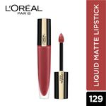 Buy L'Oreal Paris Rouge Signature Matte Liquid Lipstick - I Lead 129 (7 ml) - Purplle