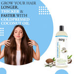 Buy Rey Naturals® Cold-Pressed, 100% Pure Castor Oil & Coconut Oil - Moisturizing & Healing, For Skin, Hair Care, Eyelashes (200 ml + 200 ml) Super Saver Combo - Purplle