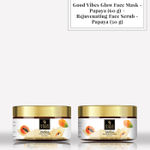 Buy Good Vibes Glow Face Mask - Papaya (60 g) + Rejuvenating Face Scrub - Papaya (50 g) - Purplle