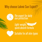 Buy Lakme Sun Expert Gel light Sunscreen, SPF 50 PA+++ | Broad spectrum UVA/B protection | Blue light protection | No White Cast | for all dry, oily, normal skin| Matte Finish 100gm - Purplle
