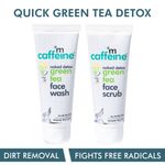 Buy mCaffeine Quick Green Tea Detox Kit | Dirt Removal, Exfoliation | Vitamin C | Face Wash, Face Scrub | Paraben & SLS Free 200 gm - Purplle