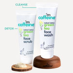 Buy mCaffeine Quick Green Tea Detox Kit | Dirt Removal, Exfoliation | Vitamin C | Face Wash, Face Scrub | Paraben & SLS Free 200 gm - Purplle