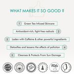 Buy mCaffeine Quick Green Tea Detox Kit | Dirt Removal, Exfoliation | Vitamin C | Face Wash, Face Scrub | Paraben & SLS Free 200 gm - Purplle