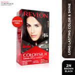 Buy Revlon Colorsilk Hair Color with Keratin - Brown Black 2N - Purplle