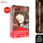 Buy Revlon Colorsilk Hair Color with Keratin - Medium Golden Brown 4G - Purplle