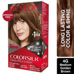 Buy Revlon Colorsilk Hair Color with Keratin - Medium Golden Brown 4G - Purplle