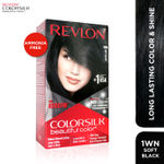 Buy Revlon Colorsilk Hair Color with Keratin - Soft Black 1WN - Purplle