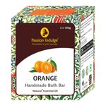 Buy Passion Indulge Natural Handmade Bath Bar Soap - Orange (Pack of 3) - Purplle