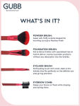 Buy GUBB Beauty Surprise Kit, Makeup Brushes Set with Eyelash Curler & Beauty Blender Combo of 6 - Purplle