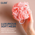 Buy GUBB Luxe Sponge Round Loofah, Bathing Scrubber for Body - Coral - Purplle