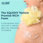 Buy GUBB Luxe Sponge Round Loofah, Bathing Scrubber for Body - Coral - Purplle