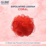 Buy GUBB Luxe Sponge Round Loofah, Bathing Scrubber for Body - Coral - Purplle