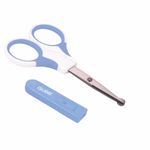 Buy GUBB Safety Scissor with Round Edges, Stainless Steel Hair Cutting Scissor blue color 1 Pc - Purplle