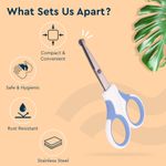Buy GUBB Safety Scissor with Round Edges, Stainless Steel Hair Cutting Scissor blue color 1 Pc - Purplle