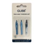 Buy GUBB Trio Mini Tweezer Set (Slant Tip Tweezer, Flat Tip Tweezer & Pointed Tweezer) - Purplle