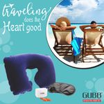 Buy GUBB Travel Sleeping Kit (Neck Pillow, Eye Mask & Ear Plug) - Purplle