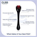 Buy GUBB Derma Roller 0.5mm for Hair Regrowth & Skin Aging, 540 Micro Needles Roller - Red - Purplle