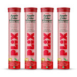 Buy PLIX Apple Cider Vinegar Effervescent Tablets For Weight Management | Daily Energy Drink | 15 ACV Tablets | Pack of 4 (Apple) - Purplle
