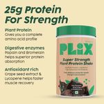 Buy PLIX Strength Post Workout Plant Protein Powder | 2KG Pack Of 1 | Chocolate Flavour | Muscle Growth | Faster Recovery - Purplle