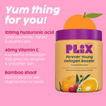 Buy PLIX Plant-Based Collagen, Advanced Anti-Ageing Formula for Skin Elasticity & Renewal, 100mg Hyaluronic Acid, 600mcg Retinol, 40mg Vitamin c, 90mg Silica - 50 Days (Orange Burst) - Purplle