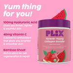 Buy PLIX Plant-Based Collagen, Advanced Anti-Ageing Formula for Skin Elasticity & Renewal, 100mg Hyaluronic Acid, 600mcg Retinol, 40mg Vitamin c, 90mg Silica - 25 Days (Watermelon) - Purplle