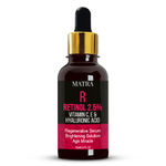 Buy Matra Retinol 2.5%, Vitamin C, E & Hyaluronic Acid Serum- Anti wrinkle/anti aging serum with Niacinamide (Vit. B3), Aloe Vera & Green Tea – Best Retinol Serum - Purplle