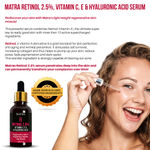 Buy Matra Retinol 2.5%, Vitamin C, E & Hyaluronic Acid Serum- Anti wrinkle/anti aging serum with Niacinamide (Vit. B3), Aloe Vera & Green Tea – Best Retinol Serum - Purplle