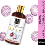 Buy Good Vibes Onion Hairfall Control Shampoo with Keratin, Corn, Wheat Protein & Soy | Strengthening | No Parabens, No Animal Testing (300 ml) - Purplle