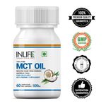 Buy INLIFE Pure MCT Oil C8 C10 Keto Diet Friendly Advanced Products, Weight & Fat Management Food Supplement, 500mg - 60 Vegetarian Capsules - Purplle
