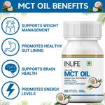 Buy INLIFE Pure MCT Oil C8 C10 Keto Diet Friendly Advanced Products, Weight & Fat Management Food Supplement, 500mg - 60 Vegetarian Capsules - Purplle