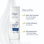 Buy Dove Nourished Radiance Body Lotion, 48hrs Moisturisation , 400ml - Purplle