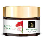 Buy Good Vibes Rose & Geranium Skin Tightening Scrub | Anti-Ageing, Hydrating | No Parabens, No Sulphates, No Mineral Oil, No Animal Testing (50 g) - Purplle