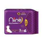 Buy Niine Dry Comfort Ultra Thin XL+ Sanitary Napkins for women, With Biodegradable disposable bags inside (Pack of 4), 24 Pads Count - Purplle