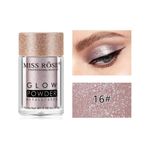 Buy MISS ROSE Single Glow Powder Metalises Eyeshadow 7001-010M16 - Purplle