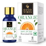 Buy Good Vibes Orange 100% Pure Essential Oil | Skin Brightening, Hair Growth | 100% Natural, No GMO, No Synthetics, No Animal Testing (10 ml) - Purplle