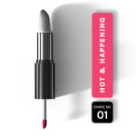 Buy Bella Voste Prime & Pout Liquid Lipstick , Hot & Happening (01) (1.1 g) & (1.6 ml) - Purplle