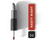 Buy Bella Voste Prime & Pout Liquid Lipstick , Nasty Night (03) (1.1 g) & (1.6 ml) - Purplle