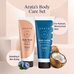 Buy Arata Natural Body Care Set For Men & Women With Body Lotion(75 ml) & Body Wash(75 ml) - Purplle