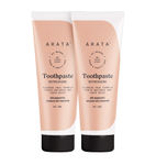 Buy Arata Natural Refreshing Toothpaste With Peppermint, Cinnamon & Chamomile || All-Natural, Vegan & Cruelty-Free || Fluoride-Free Formula Fights Bacteria & Tooth Decay (Pack of 2) (50 ml) each - Purplle