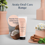 Buy Arata Natural Refreshing Toothpaste With Peppermint, Cinnamon & Chamomile || All-Natural, Vegan & Cruelty-Free || Fluoride-Free Formula Fights Bacteria & Tooth Decay (Pack of 2) (50 ml) each - Purplle
