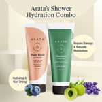 Buy Arata Natural Shower Hydration Combo For Men & Women With Hydrating Shampoo (75 ml) & Body Wash (75 ml) - Purplle