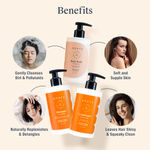 Buy Arata Natural Bath & Hair Care Shower Power Gift Box For Men & Women || Cleansing Shampoo (300 ml), Body Wash (300 ml), Conditioner (300 ml) - Purplle