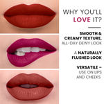 Buy Lakme 9 To 5 Weightless Matte Mousse Lip & Cheek Color - Burgundy Lush (9 gm) - Purplle