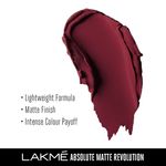 Buy Lakme Absolute Matte Revolution Lip Color - Burgundy Blast 502 (3.5 g) - Purplle