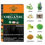 Buy 24 HERBS Certified Organic Hair Color Soft Black - (150 g) - Purplle