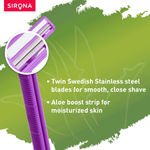 Buy Sirona Disposable Shaving Razor for Women with Aloe Boost - Pack of 5 - Purplle