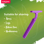 Buy Sirona Disposable Shaving Razor for Women with Aloe Boost - Pack of 5 - Purplle