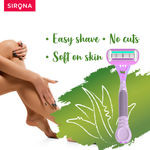 Buy Sirona Reusable Hair Removal Razor for Women with Aloe Boost, Shaving Razor - Pack of 1 - Purplle