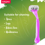 Buy Sirona Reusable Hair Removal Razor for Women with Aloe Boost, Shaving Razor - Pack of 1 - Purplle