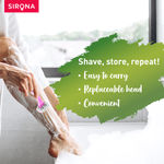 Buy Sirona Reusable Hair Removal Razor for Women with Aloe Boost, Shaving Razor - Pack of 1 - Purplle